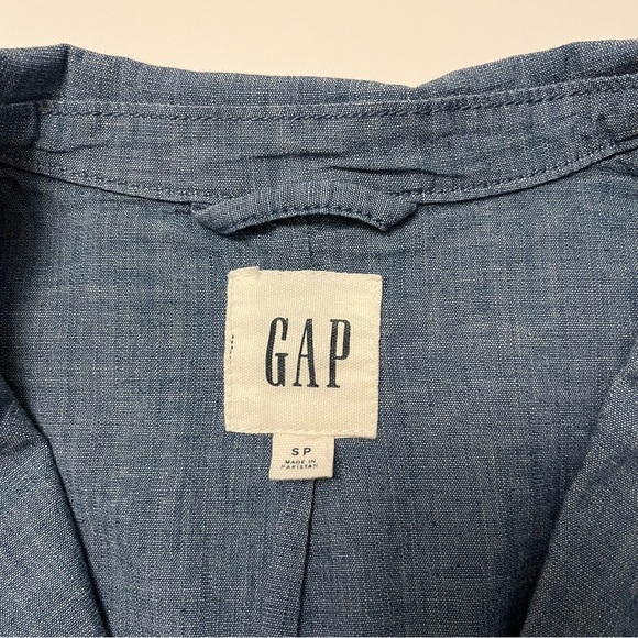 Men’s GAP Chambray Blazer 3-Button Size Small 42-44 Cotton Blend - Picture 7 of 10